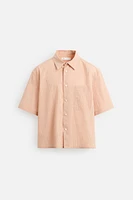 CHEMISE COURTE À RAYURES