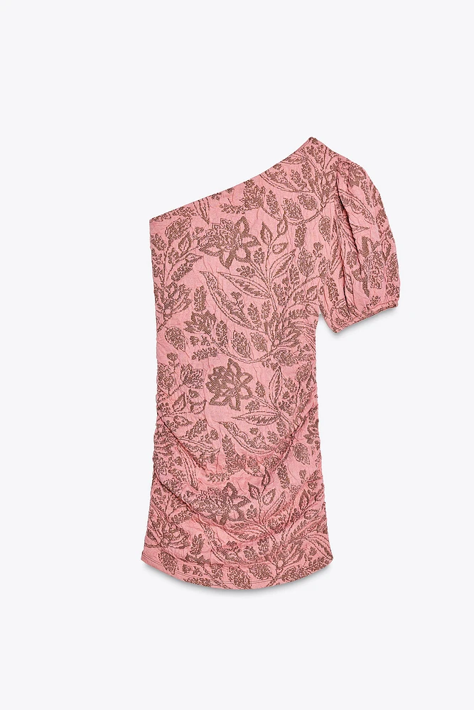 ROBE ASYMÉTRIQUE EN JACQUARD