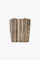 ANIMAL PRINT SHOULDER PAD BLOUSE ZW COLLECTION
