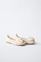 CROCHET FLOWER BALLET FLATS