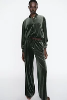 BLOUSON BOMBER EN VELOURS