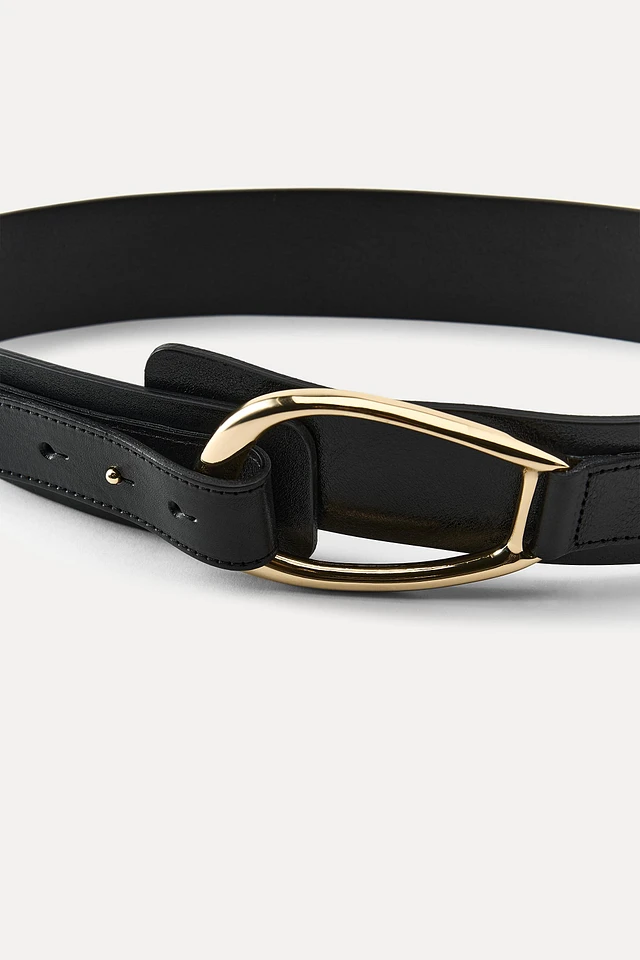 Zara LEATHER SASH BELT WITH OVAL BUCKLE at Mall of America  display picture 2