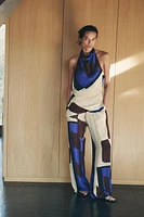 PRINTED HALTER TOP ZW COLLECTION