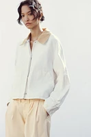 CONTRAST COLLAR WAXED JACKET