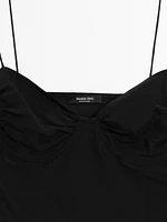 Strappy top with underwire detail