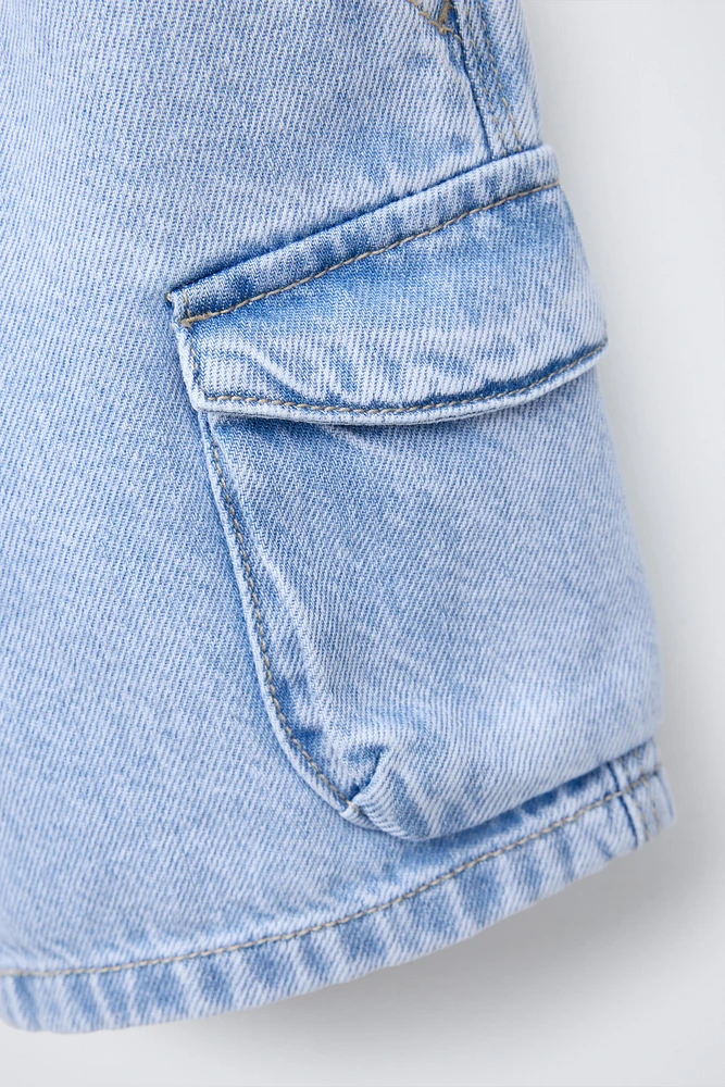 DENIM CARGO SHORTS