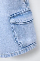 DENIM CARGO SHORTS