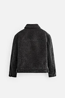 TEXTURED WRINKLED EFFECT JACKET