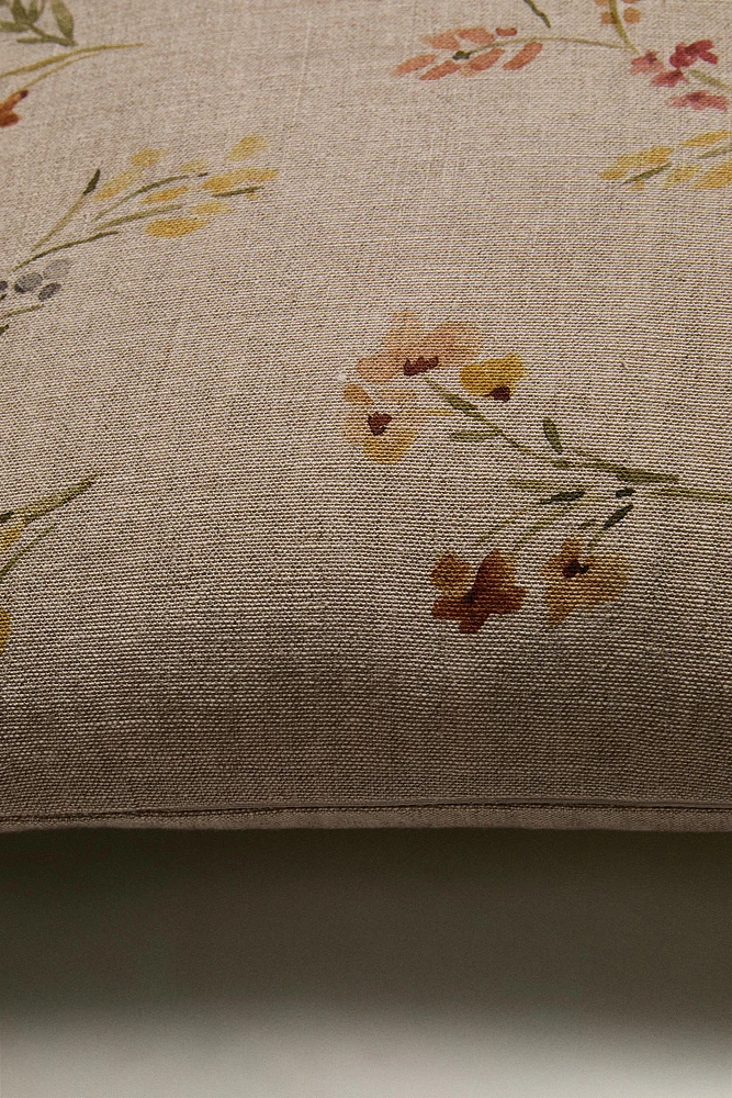 HOUSSE DE COUSSIN FLEURS