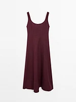 Long flowing 100% linen dress