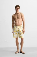 MAILLOT DE BAIN LONG À IMPRIMÉ FLORAL