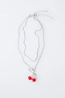 TWO PACK OF CHERRY NECKLACES