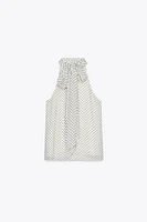 ZW COLLECTION POLKA DOT HALTER TOP