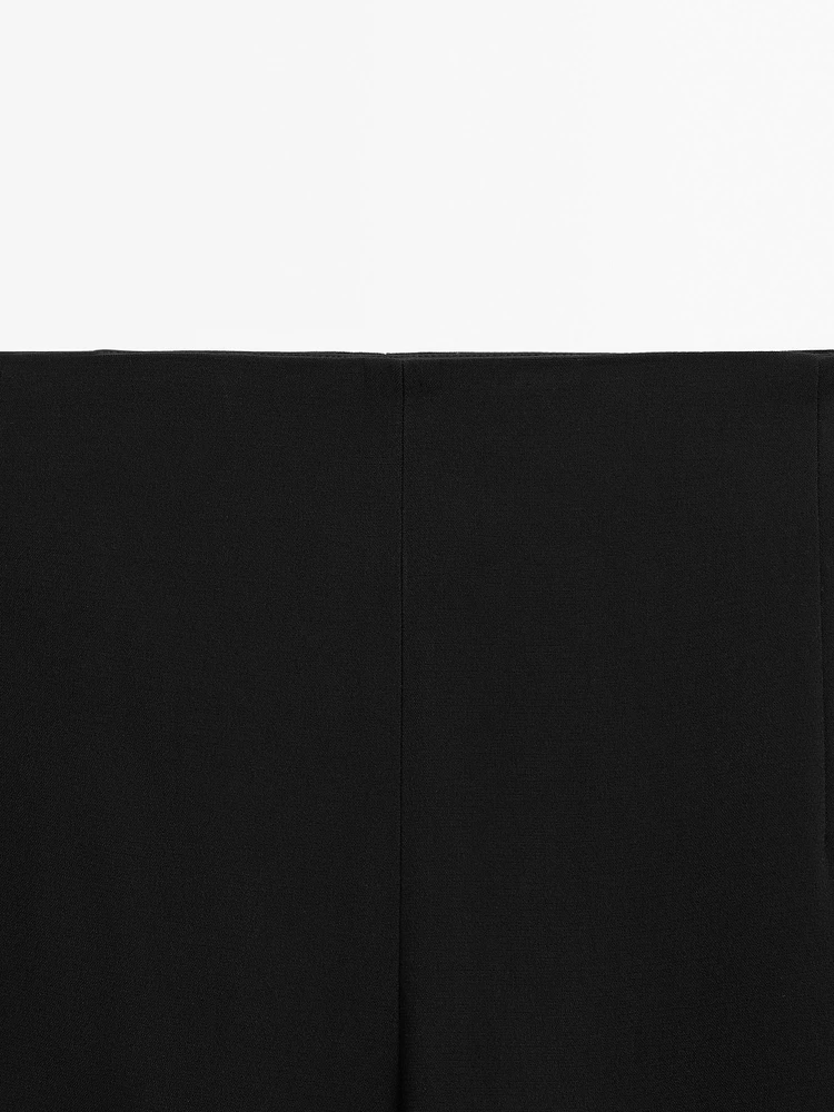 Darted crepe trousers