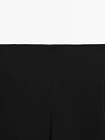 Darted crepe trousers