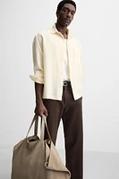 STRUCTURED STRAIGHT FIT PANTS