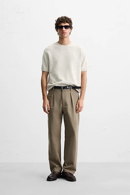 BOUCLÉ TEXTURED KNIT T-SHIRT