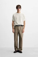 BOUCLÉ TEXTURED KNIT T-SHIRT