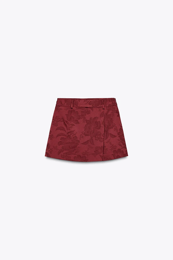 JUPE-PANTALON CROISÉE EN JACQUARD