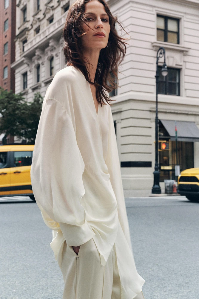 ZW COLLECTION CAPE TIE SHIRT