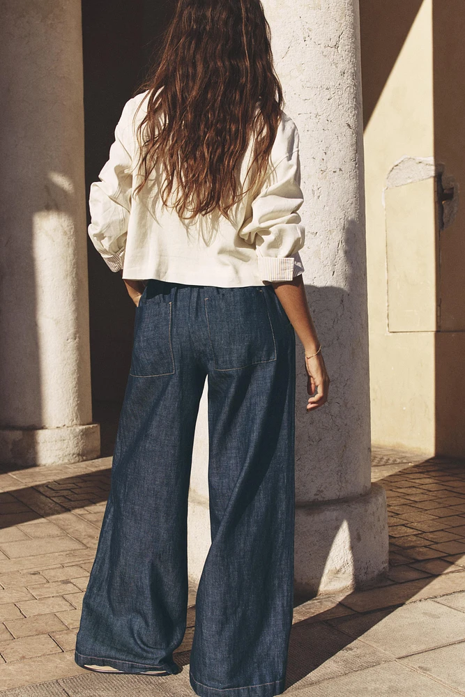 LINEN BLEND SHORT JACKET