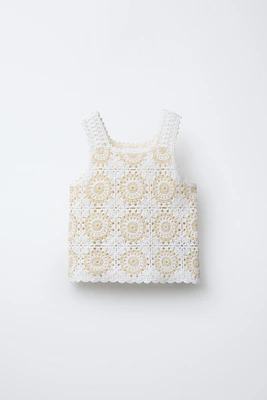 CROCHET KNIT TOP