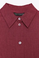 OVERSIZED LINEN BLEND SHIRT