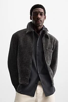 TEXTURED WRINKLED EFFECT JACKET