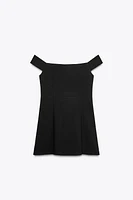 OFF-THE-SHOULDER MINI DRESS