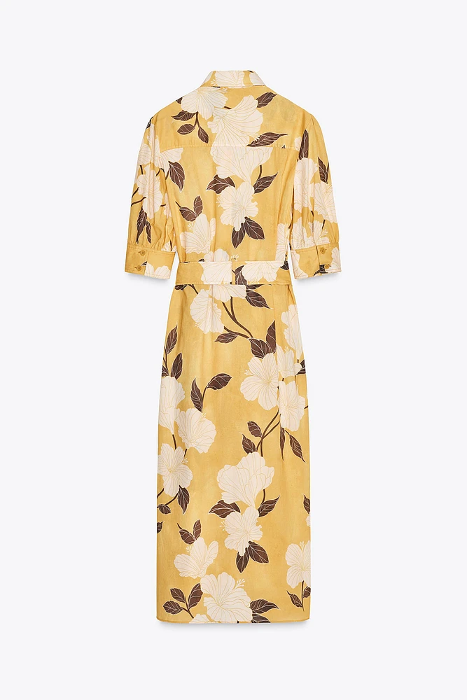 ZW COLLECTION PRINTED SHIRT DRESS