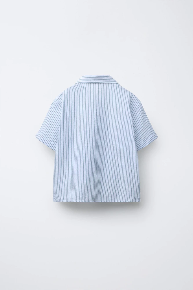 STRIPED TEXTURED SHIRT