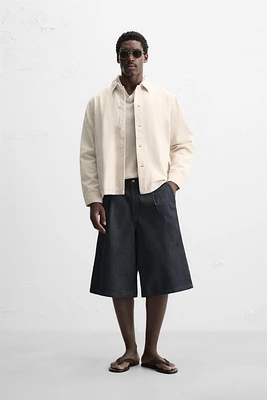 TEXTURED WEAVE OVERSHIRT
