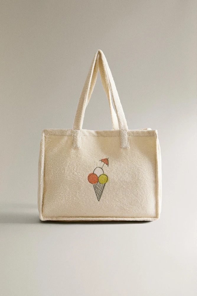 CHILDREN’S ICE CREAM COTTON BEACH BAG