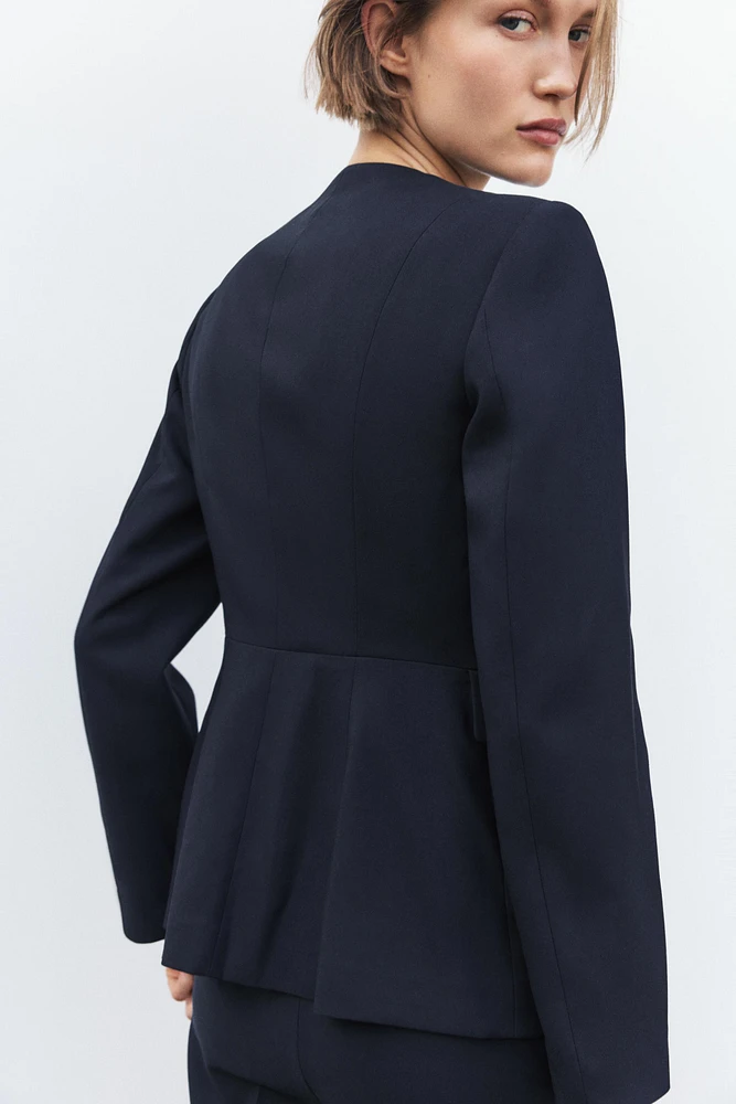 VESTE AJUSTÉE À COL ROND