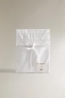 HEMSTITCHED POPLIN MINI CRIB SHEET SET