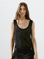 Strappy fine knit top