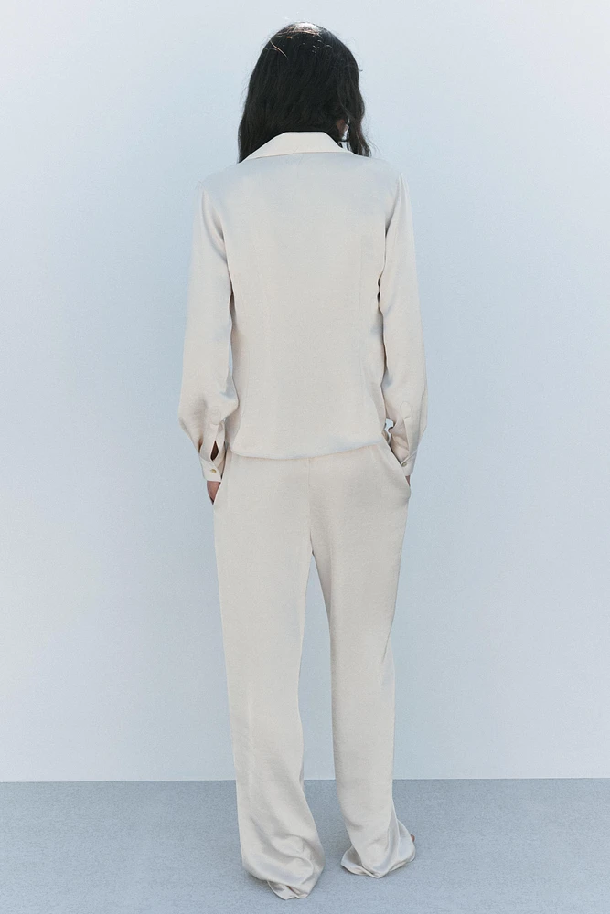 CHEMISE STYLE PYJAMA SATINÉE