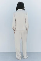 CHEMISE STYLE PYJAMA SATINÉE