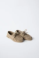 FRINGED LEATHER LOAFERS