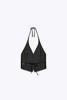 GILET HALTER À NŒUDS