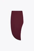ASYMMETRIC CREPE SKIRT