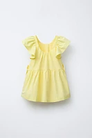 POPLIN DRESS WITH BOWS