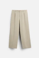 PLEATED WIDE FIT PANTS