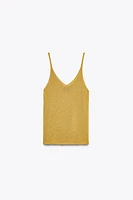 LINEN BLEND KNIT TOP