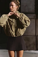 HOODED RUBBERIZED JACKET