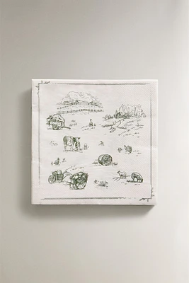 SERVIETTE DE TABLE PAPIER FERME (LOT DE 20)