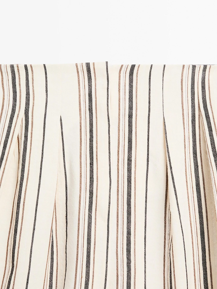 Striped flowing trousers with darts - Studio