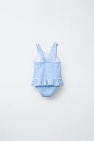 2-6 YEARS/GINGHAM CHECK SWIMSUIT