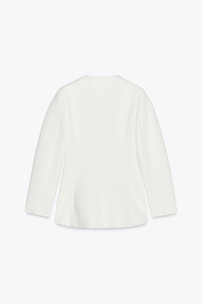 LAPELLESS FITTED BLAZER
