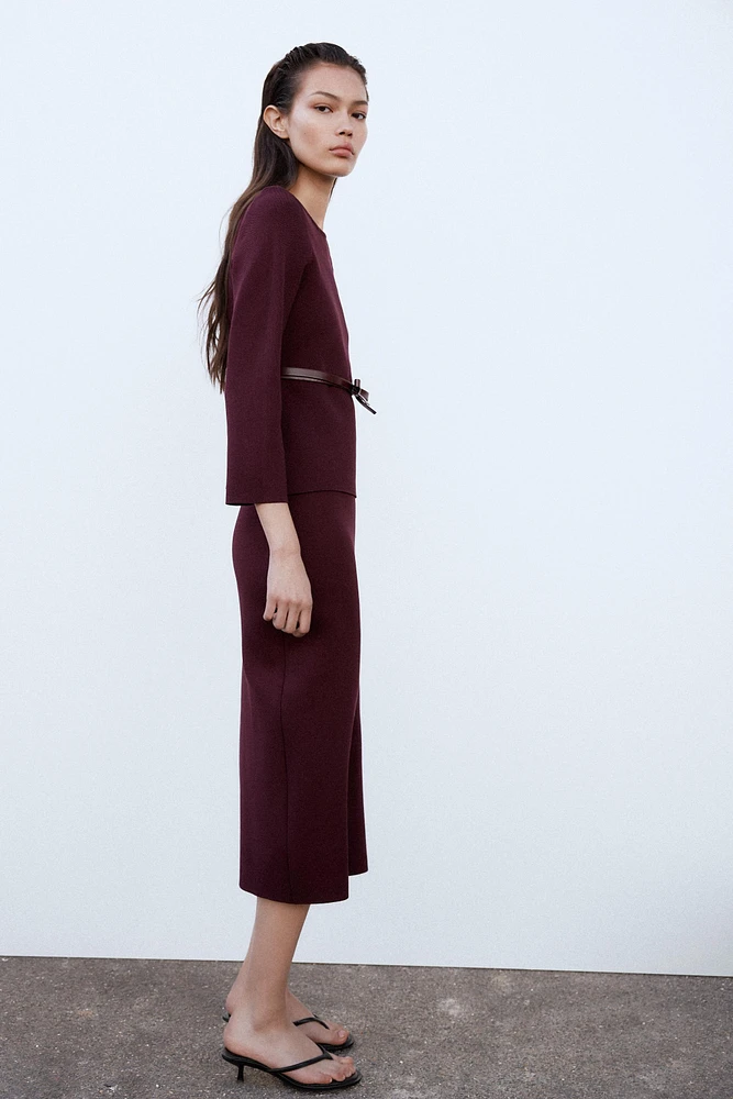 BASIC KNIT MIDI SKIRT